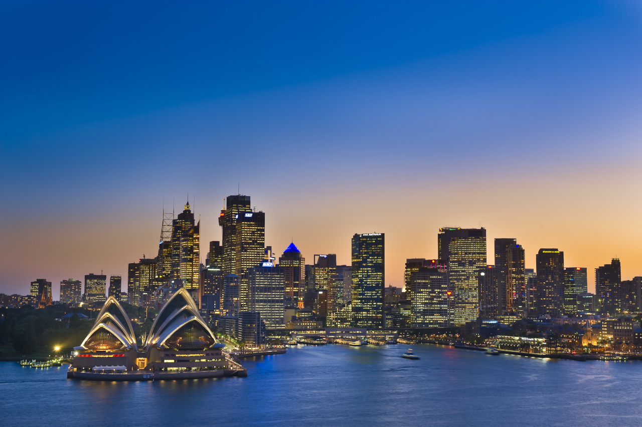 Opera w Sydney o zmierzchu