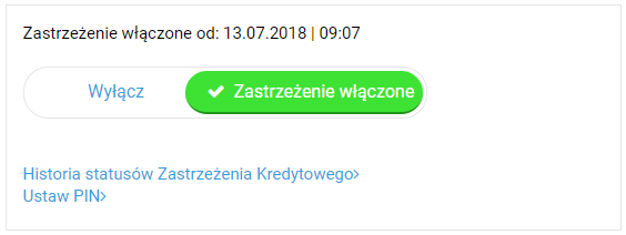 zastrzeżenie kredytowe