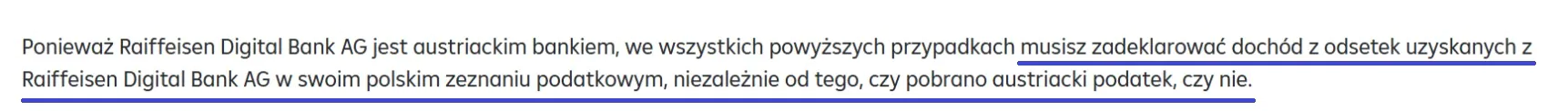 Deklaracja zysku z lokaty założonej w Raiffeisen Digital Bank w polskim urzędzie podatkowym