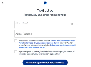 Siódmy krok do założenia konta PayPal