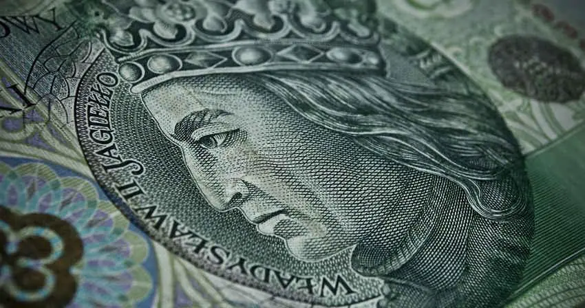 zbliżenie na banknot 100 zł