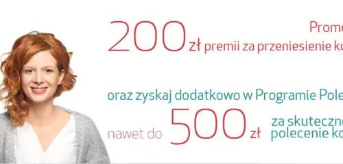 rudowłosa kobieta reklamująca konto osobiste credit agricole