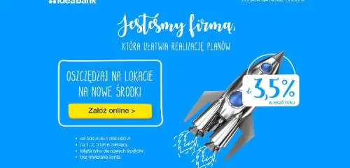 rakieta na niebieskim tle