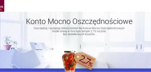 słoik z przetworami z etykietą 2,7%