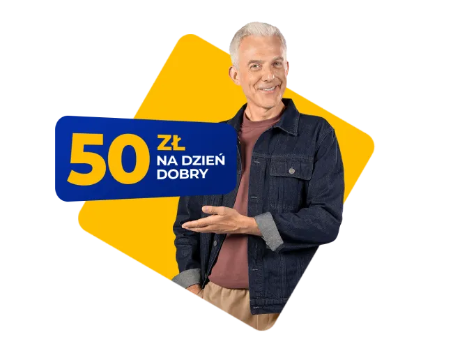 Logo akcji 50 zł na Dzień Dobry