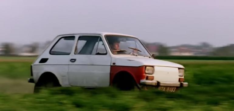 Fiat 126p, Maluch, Białe auto, Auto z filmu "Fuks"