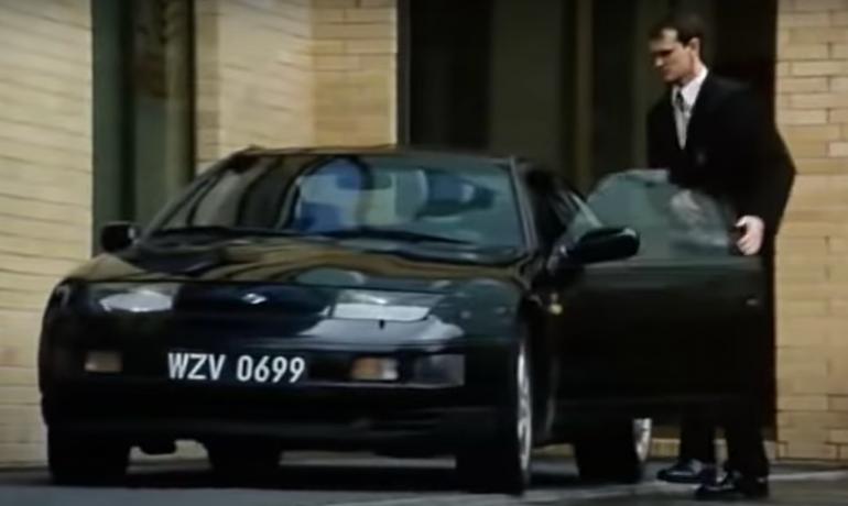 Nissan 300ZX, Czarny samochód, Auto z filmu "Kiler", Mężczyzna w garniturze