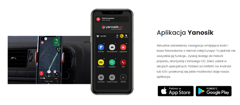 aplikacja Yanosik