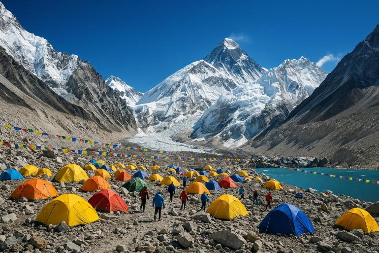 Górzysty krajobraz Nepalu
