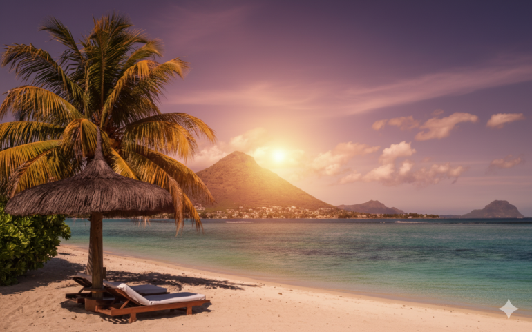 Zachód słońca na plaży