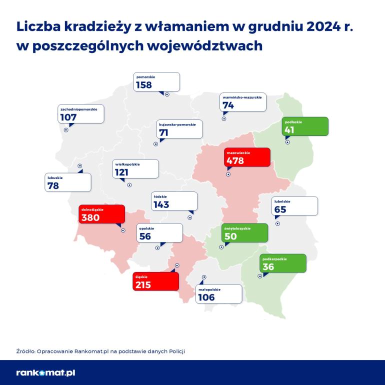 Mapa kradzieży z włamaniem