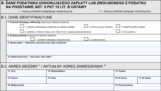 formularz podatkowy PCC-3
