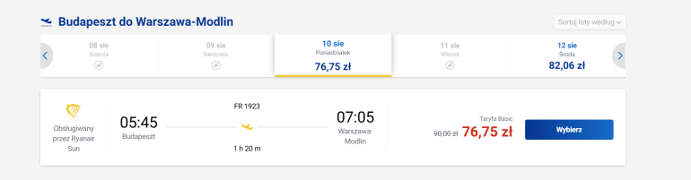 Lot z Budapesztu