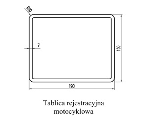 Wymiary tablicy rejestracyjnej motocyklowej