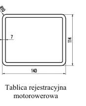 Tablica rejestracyjna - motorowerowa
