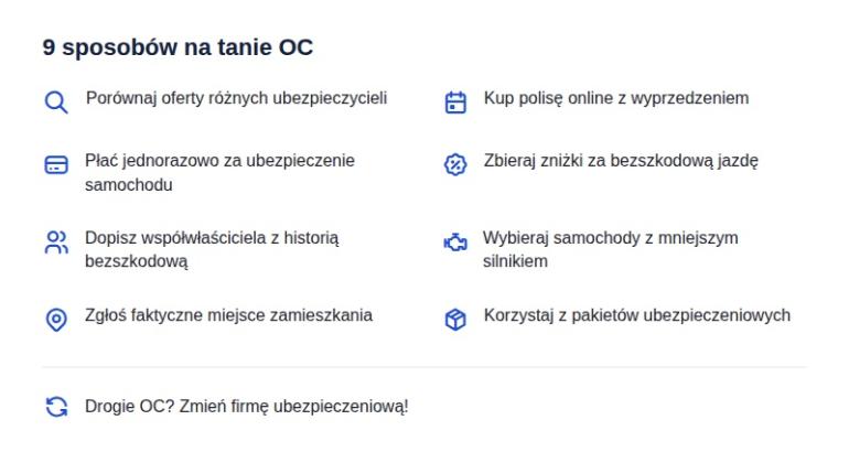 Sposoby na tanie OC