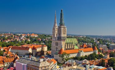 panorama Zagrzebia w Chorwacji