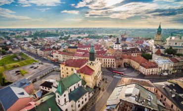 widok na Lublin z lotu ptaka