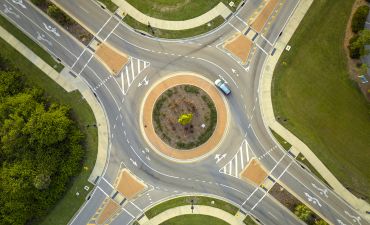 rondo turbinowe z lotu ptaka