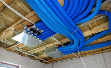 rekuperacja zamontowana pod sufitem