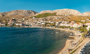 widok na wyspę Pag, Chorwacja