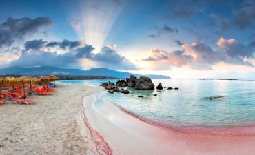 widok na plażę na Krecie