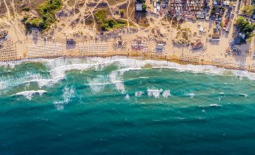 Słoneczny Brzeg w Bułgarii z lotu ptaka