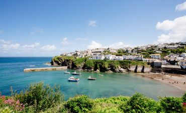 plaża i port w Port Isaac w Kornwalii w Wielkiej Brytanii