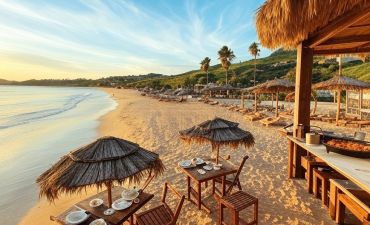 plaża egzotyczna z palmami