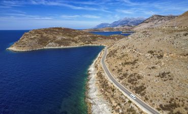 droga nad Morzem Adriatyckim, Albania, panorama